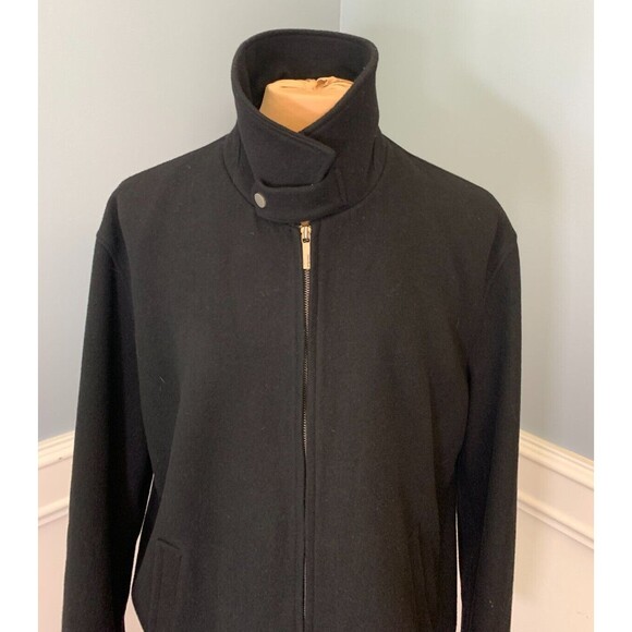 Perry Ellis Wool Jacket Mens XXL Military Bomber Lined‎ Zip Up - Picture 3 of 14
